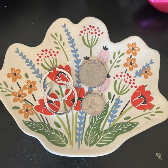 COACH Silver Hoop Earrings - Picture 2 of 2